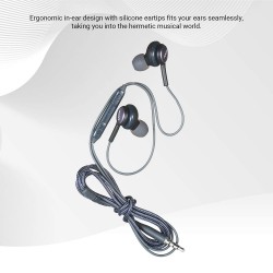 AKG Wired Earphones with Microphone Stereo Headphones with 3.5mm Plug In-Ear Headset with Deep Bass and Crystal Clear Sound Compatible with SAMSUNG S8 and Android Devices