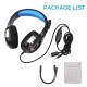 Professional Gaming Headset Stereo with Noise Cancelling Microphone Wired Headphone 50mm Drivers 3.5mm Cable with Volume Control Button for Computer Tablet Laptop