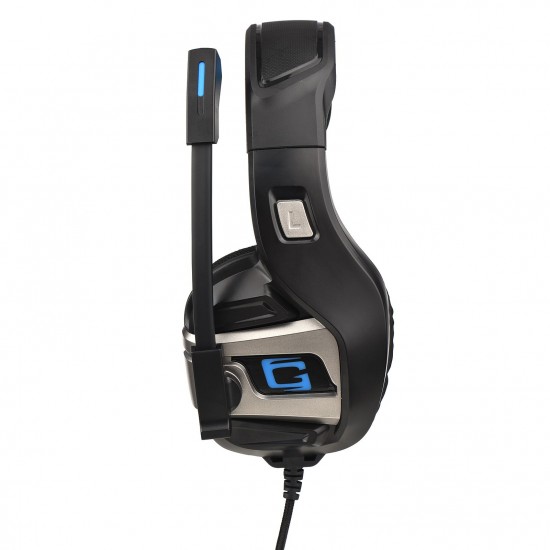 Professional Gaming Headset Stereo with Noise Cancelling Microphone Wired Headphone 50mm Drivers 3.5mm Cable with Volume Control Button for Computer Tablet Laptop