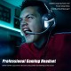 Professional Gaming Headset Stereo with Noise Cancelling Microphone Wired Headphone 50mm Drivers 3.5mm Cable with Volume Control Button for Computer Tablet Laptop