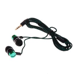 1.1M Reflective Fiber Cloth Line Noise Isolating Stereo In-ear Earphone Earbuds Headphones with 3.5 MM Jack Standard