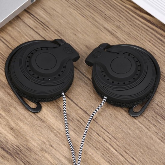 3.5mm Wired Gaming Headset On-Ear Sports Headphones Ear-hook Music Earphones for Smartphones Tablet Laptop Desktop PC