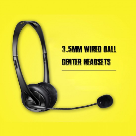 OY136 3.5mm Computer Headset with Microphone Noise Cancelling Head-mounted Headphone Wired Call Center Headsets for Business Call Center