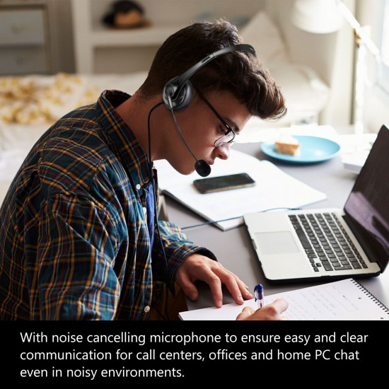 OY136 3.5mm Computer Headset with Microphone Noise Cancelling Head-mounted Headphone Wired Call Center Headsets for Business Call Center