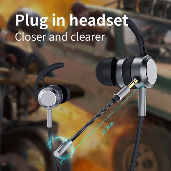 AK-P10 3.5mm In-Ear Gamer Headphones Dual Microphone Bass Metal Wired Gaming Earphones with Mic In-Ear Headset AK-P10 3.5mm In-Ear Gamer Headphones Dual Microphone Bass Metal Wired Gaming Earphones with Mic In-Ear Headset