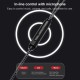 F5 6D Earphone 3.5mm Sport Headphones Stereo Bass Metal Wired Gaming Earphones with Mic In-Ear Headset