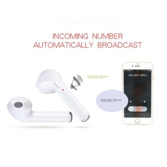 i7 Wireless BT Earphones Mini Earbud Portable Stereo Handfree Earphone Left and Right Ear with Charging Box i7 Wireless BT Earphones Mini Earbud Portable Stereo Handfree Earphone Left and Right Ear with Charging Box