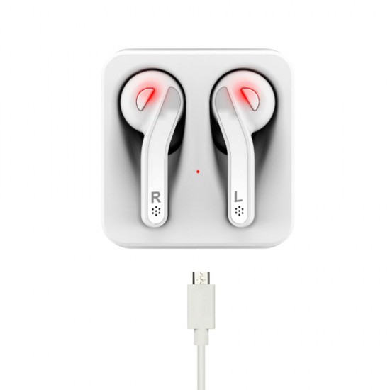 BT Earphone True Wireless Stereo Earbud Headset for Phone White BT Earphone True Wireless Stereo Earbud Headset for Phone White