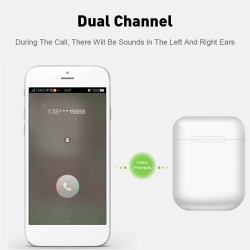 i12 T-WS Cordless Earphones Mini BT 5.0 Stereo Sport Earphones Handsfree with Charge BOX for Phone