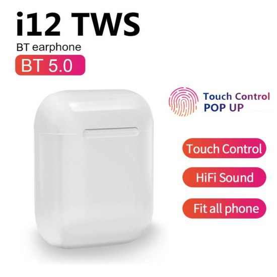 i12 T-WS Cordless Earphones Mini BT 5.0 Stereo Sport Earphones Handsfree with Charge BOX for Phone i12 T-WS Cordless Earphones Mini BT 5.0 Stereo Sport Earphones Handsfree with Charge BOX for Phone