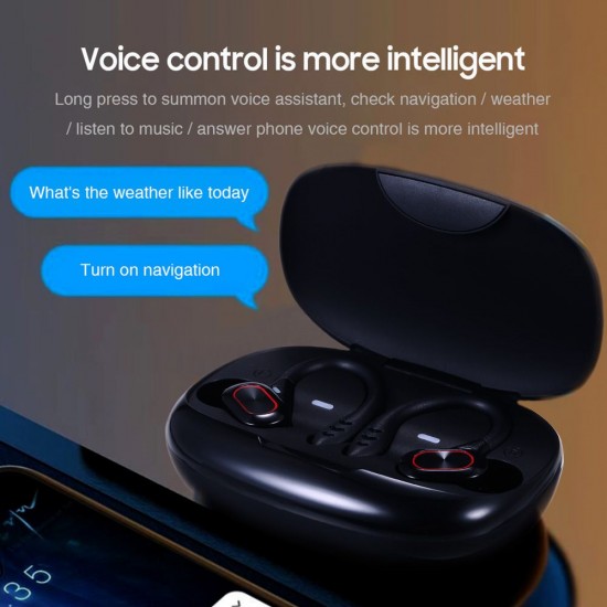 True Wireless Stereo BT 5.0 Earphones Chargeable Stereo Sound Earbuds Waterproof Touch-control Headset Compatible with Android/iOS/PC Tablet Black True Wireless Stereo BT 5.0 Earphones Chargeable Stereo Sound Earbuds Waterproof Touch-control Headset Compatible with Android/iOS/PC Tablet Black