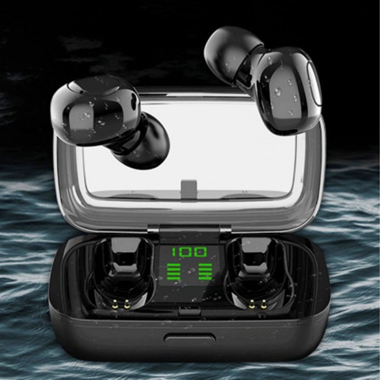 XG-23 Sports Headphones IPX6 Waterproof Sweatproof Headset Stereo Sound Binaural Calling In-Ear Ergonomic Design Earbuds Intelligent Noise Reduction Canceling Cancellation Earphones with LED Digital Display Charging Case Box and Cable XG-23 Sports Headphones IPX6 Waterproof Sweatproof Headset Stereo Sound Binaural Calling In-Ear Ergonomic Design Earbuds Intelligent Noise Reduction Canceling Cancellation Earphones with LED Digital Display Charging Case Box and Cable
