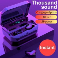 G12 BT5.0 Earphones Fingerprint Touch Control Wireless HiFi Sound Stereo Bass With Mic Handsfree Wireless Mini Earbuds Sports In-ear Headset for iphone Smartphone
