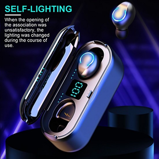 F9-8 Earphones BT 5.0 Wireless Mini Sports Earbuds 8D HiFi Sound Headset HD Call Noise Reduction Siri Voice Assistant Headphones With LED Digital Power Display F9-8 Earphones BT 5.0 Wireless Mini Sports Earbuds 8D HiFi Sound Headset HD Call Noise Reduction Siri Voice Assistant Headphones With LED Digital Power Display