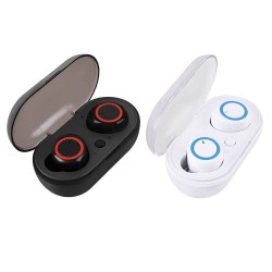A10 True Wireless Earphones BT V5.0 Stereo Headset Sports Mini Earbuds Handsfree HD Call Headphones With Mic LED Digital Power Display