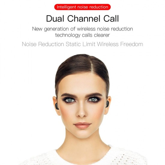 E6S True Wireless Earbuds In-Ear Headphones IPX4 Waterproof Sweatproof 45mAh BT5.0 Binaural Stereo Audio Noise Reduction Voice/Volume Control Sports Headset with 280mAh Charging Case Compatible with Siri E6S True Wireless Earbuds In-Ear Headphones IPX4 Waterproof Sweatproof 45mAh BT5.0 Binaural Stereo Audio Noise Reduction Voice/Volume Control Sports Headset with 280mAh Charging Case Compatible with Siri