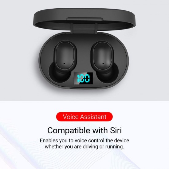 E6S True Wireless Earbuds In-Ear Headphones IPX4 Waterproof Sweatproof 45mAh BT5.0 Binaural Stereo Audio Noise Reduction Voice/Volume Control Sports Headset with 280mAh Charging Case Compatible with Siri E6S True Wireless Earbuds In-Ear Headphones IPX4 Waterproof Sweatproof 45mAh BT5.0 Binaural Stereo Audio Noise Reduction Voice/Volume Control Sports Headset with 280mAh Charging Case Compatible with Siri