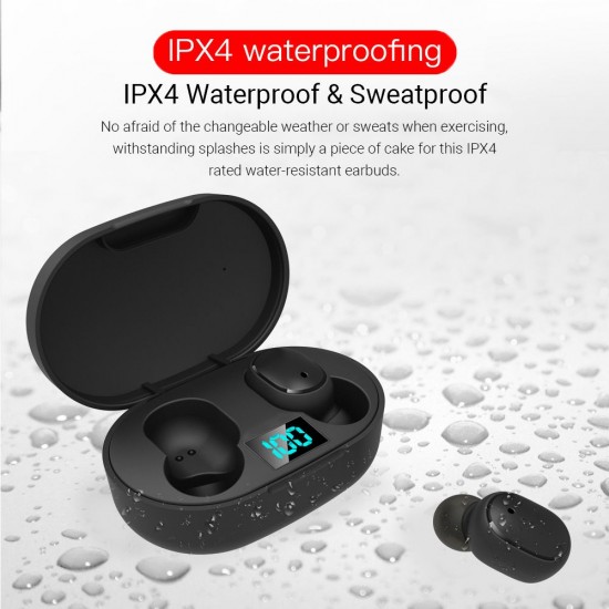 E6S True Wireless Earbuds In-Ear Headphones IPX4 Waterproof Sweatproof 45mAh BT5.0 Binaural Stereo Audio Noise Reduction Voice/Volume Control Sports Headset with 280mAh Charging Case Compatible with Siri E6S True Wireless Earbuds In-Ear Headphones IPX4 Waterproof Sweatproof 45mAh BT5.0 Binaural Stereo Audio Noise Reduction Voice/Volume Control Sports Headset with 280mAh Charging Case Compatible with Siri