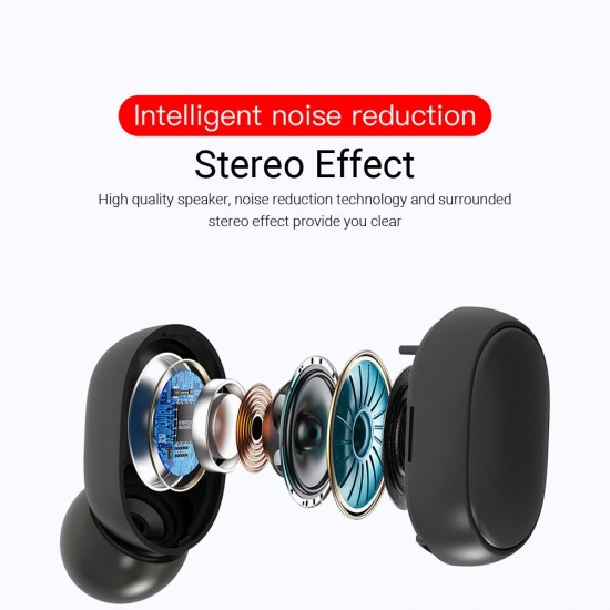 E6S True Wireless Earbuds In-Ear Headphones IPX4 Waterproof Sweatproof 45mAh BT5.0 Binaural Stereo Audio Noise Reduction Voice/Volume Control Sports Headset with 280mAh Charging Case Compatible with Siri E6S True Wireless Earbuds In-Ear Headphones IPX4 Waterproof Sweatproof 45mAh BT5.0 Binaural Stereo Audio Noise Reduction Voice/Volume Control Sports Headset with 280mAh Charging Case Compatible with Siri