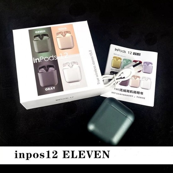 Inpods 12 True Wireless Stereo Earphones BT5.0 Popup Touch Control Wireless Headset Sports Earbuds Metal Color Headphone With Mic For Android iOS Smarthpone Inpods 12 True Wireless Stereo Earphones BT5.0 Popup Touch Control Wireless Headset Sports Earbuds Metal Color Headphone With Mic For Android iOS Smarthpone