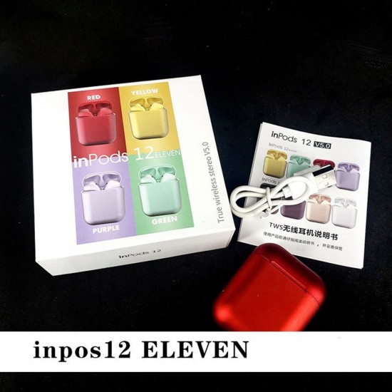 Inpods 12 True Wireless Stereo Earphones BT5.0 Popup Touch Control Wireless Headset Sports Earbuds Metal Color Headphone With Mic For Android iOS Smarthpone Inpods 12 True Wireless Stereo Earphones BT5.0 Popup Touch Control Wireless Headset Sports Earbuds Metal Color Headphone With Mic For Android iOS Smarthpone
