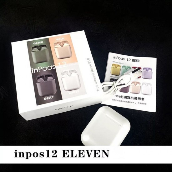 Inpods 12 True Wireless Stereo Earphones BT5.0 Popup Touch Control Wireless Headset Sports Earbuds Metal Color Headphone With Mic For Android iOS Smarthpone Inpods 12 True Wireless Stereo Earphones BT5.0 Popup Touch Control Wireless Headset Sports Earbuds Metal Color Headphone With Mic For Android iOS Smarthpone