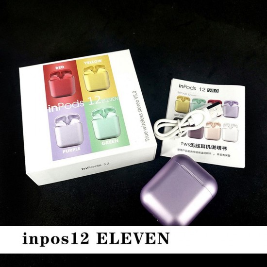 Inpods 12 True Wireless Stereo Earphones BT5.0 Popup Touch Control Wireless Headset Sports Earbuds Metal Color Headphone With Mic For Android iOS Smarthpone Inpods 12 True Wireless Stereo Earphones BT5.0 Popup Touch Control Wireless Headset Sports Earbuds Metal Color Headphone With Mic For Android iOS Smarthpone