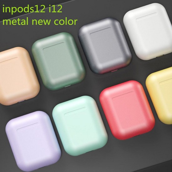 Inpods 12 True Wireless Stereo Earphones BT5.0 Popup Touch Control Wireless Headset Sports Earbuds Metal Color Headphone With Mic For Android iOS Smarthpone Inpods 12 True Wireless Stereo Earphones BT5.0 Popup Touch Control Wireless Headset Sports Earbuds Metal Color Headphone With Mic For Android iOS Smarthpone