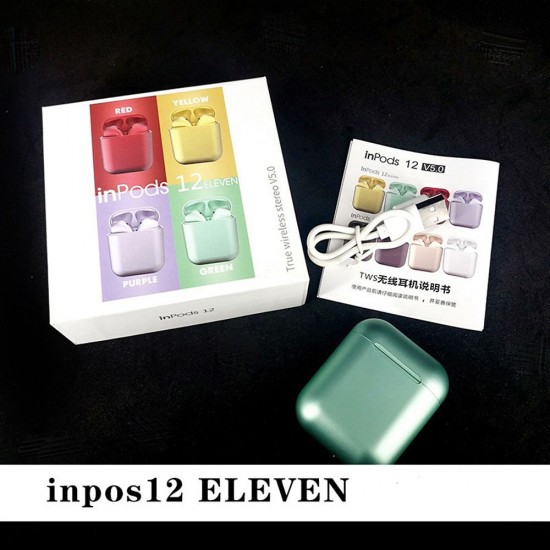 Inpods 12 True Wireless Stereo Earphones BT5.0 Popup Touch Control Wireless Headset Sports Earbuds Metal Color Headphone With Mic For Android iOS Smarthpone Inpods 12 True Wireless Stereo Earphones BT5.0 Popup Touch Control Wireless Headset Sports Earbuds Metal Color Headphone With Mic For Android iOS Smarthpone