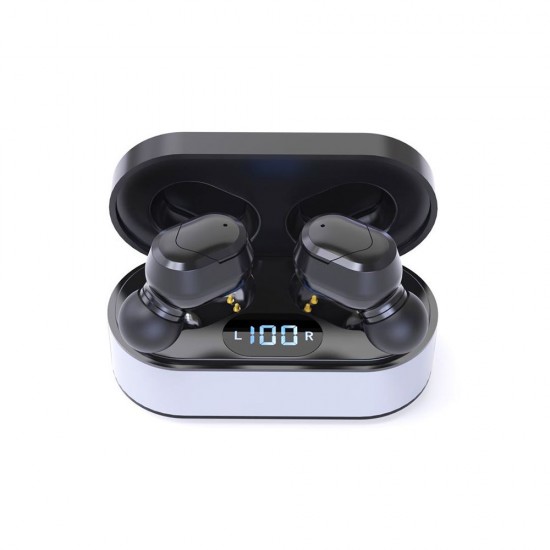 JS1 True Wireless Stereo Earbuds BT5.0 Earphone Wireless Headset Multifunctional Key Waterproof Portable Headphones with Large Capacity Black JS1 True Wireless Stereo Earbuds BT5.0 Earphone Wireless Headset Multifunctional Key Waterproof Portable Headphones with Large Capacity Black
