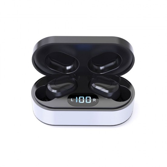 JS1 True Wireless Stereo Earbuds BT5.0 Earphone Wireless Headset Multifunctional Key Waterproof Portable Headphones with Large Capacity Black JS1 True Wireless Stereo Earbuds BT5.0 Earphone Wireless Headset Multifunctional Key Waterproof Portable Headphones with Large Capacity Black