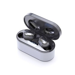 JS1 True Wireless Stereo Earbuds BT5.0 Earphone Wireless Headset Multifunctional Key Waterproof Portable Headphones with Large Capacity Black