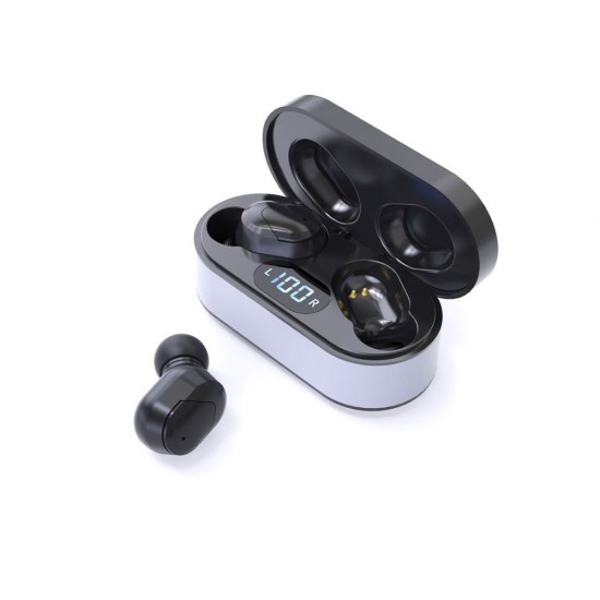 JS1 True Wireless Stereo Earbuds BT5.0 Earphone Wireless Headset Multifunctional Key Waterproof Portable Headphones with Large Capacity Black JS1 True Wireless Stereo Earbuds BT5.0 Earphone Wireless Headset Multifunctional Key Waterproof Portable Headphones with Large Capacity Black