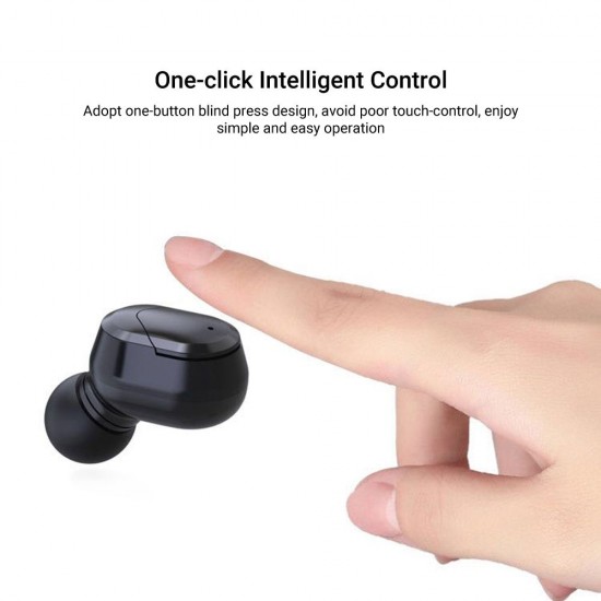 JS1 True Wireless Stereo Earbuds BT5.0 Earphone Wireless Headset Multifunctional Key Waterproof Portable Headphones with Large Capacity Black JS1 True Wireless Stereo Earbuds BT5.0 Earphone Wireless Headset Multifunctional Key Waterproof Portable Headphones with Large Capacity Black