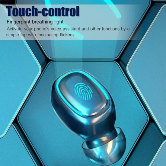 True Wireless Earbuds with Microphone and Touch-control Daily Waterproof Sport Earphones with Voice Assistant and Charging Case Compatible with Android and iOS True Wireless Earbuds with Microphone and Touch-control Daily Waterproof Sport Earphones with Voice Assistant and Charging Case Compatible with Android and iOS