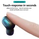 Mini In-Ear BT Headphones with Deep Bass Noise Reduction Waterproof Sport Earphones with LED-Digital Display Touch-Control Headsets HD Call Earbuds with MIC Compatible with iOS Android Black