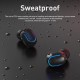 Mini In-Ear BT Headphones with Deep Bass Noise Reduction Waterproof Sport Earphones with LED-Digital Display Touch-Control Headsets HD Call Earbuds with MIC Compatible with iOS Android Black