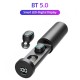Mini In-Ear BT Headphones with Deep Bass Noise Reduction Waterproof Sport Earphones with LED-Digital Display Touch-Control Headsets HD Call Earbuds with MIC Compatible with iOS Android Black