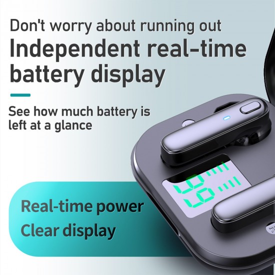 R20 True Wireless Earbuds Semi-in-Ear BT Earphones with Stereo Sound Waterproof Sport Earphones with LED-Digital Display Headsets HD Call Headset with MIC Compatible with iOS Android Black R20 True Wireless Earbuds Semi-in-Ear BT Earphones with Stereo Sound Waterproof Sport Earphones with LED-Digital Display Headsets HD Call Headset with MIC Compatible with iOS Android Black