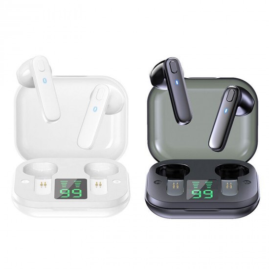 R20 True Wireless Earbuds Semi-in-Ear BT Earphones with Stereo Sound Waterproof Sport Earphones with LED-Digital Display Headsets HD Call Headset with MIC Compatible with iOS Android Black R20 True Wireless Earbuds Semi-in-Ear BT Earphones with Stereo Sound Waterproof Sport Earphones with LED-Digital Display Headsets HD Call Headset with MIC Compatible with iOS Android Black
