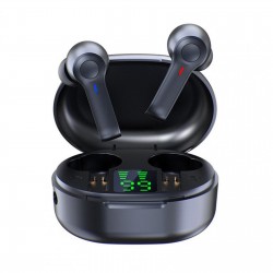 R22 In-Ear BT Earphones with Stereo Sound/Deep Bass Waterproof Sport Earbuds with LED-Digital Display Touch-Control Headphones Wireless Earbuds for Music/Call Compatible with iOS Android
