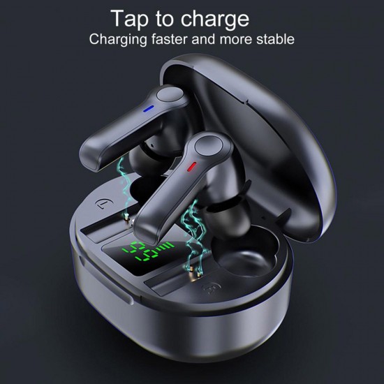 R22 In-Ear BT Earphones with Stereo Sound/Deep Bass Waterproof Sport Earbuds with LED-Digital Display Touch-Control Headphones Wireless Earbuds for Music/Call Compatible with iOS Android R22 In-Ear BT Earphones with Stereo Sound/Deep Bass Waterproof Sport Earbuds with LED-Digital Display Touch-Control Headphones Wireless Earbuds for Music/Call Compatible with iOS Android