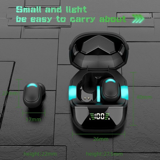 G7S BT Earphones in-Ear Wireless Gaming Headset Ergonomic Waterproof Sport Earbuds with LED-Digital Display Easy Pairing for Game Music Compatible with iOS Android G7S BT Earphones in-Ear Wireless Gaming Headset Ergonomic Waterproof Sport Earbuds with LED-Digital Display Easy Pairing for Game Music Compatible with iOS Android