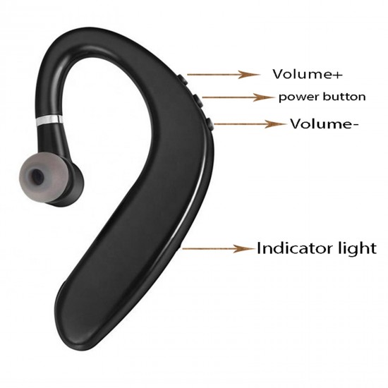 S109 BT Headset Single Ear Wireless Headphone Hands-free Cell Phone Earpiece Waterproof Ear Clip with Noise Cancelling Mic for Driving Sports Call Music S109 BT Headset Single Ear Wireless Headphone Hands-free Cell Phone Earpiece Waterproof Ear Clip with Noise Cancelling Mic for Driving Sports Call Music
