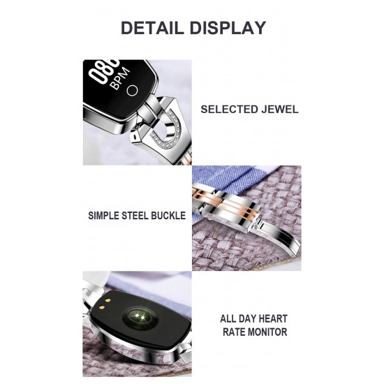 H8 Smart Bracelet Women Watch IP67 Waterproof Heart Rate Sleep Monitor Smart Band Blood Pressure Smart Watch Band for IOS Android Fitness bracelet H8 Smart Bracelet Women Watch IP67 Waterproof Heart Rate Sleep Monitor Smart Band Blood Pressure Smart Watch Band for IOS Android Fitness bracelet