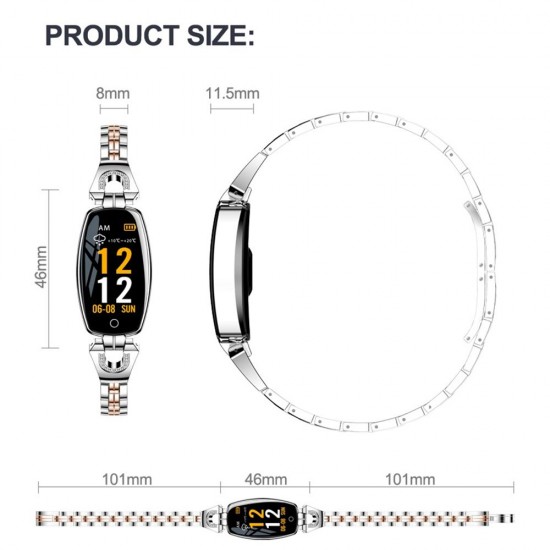 H8 Smart Bracelet Women Watch IP67 Waterproof Heart Rate Sleep Monitor Smart Band Blood Pressure Smart Watch Band for IOS Android Fitness bracelet H8 Smart Bracelet Women Watch IP67 Waterproof Heart Rate Sleep Monitor Smart Band Blood Pressure Smart Watch Band for IOS Android Fitness bracelet