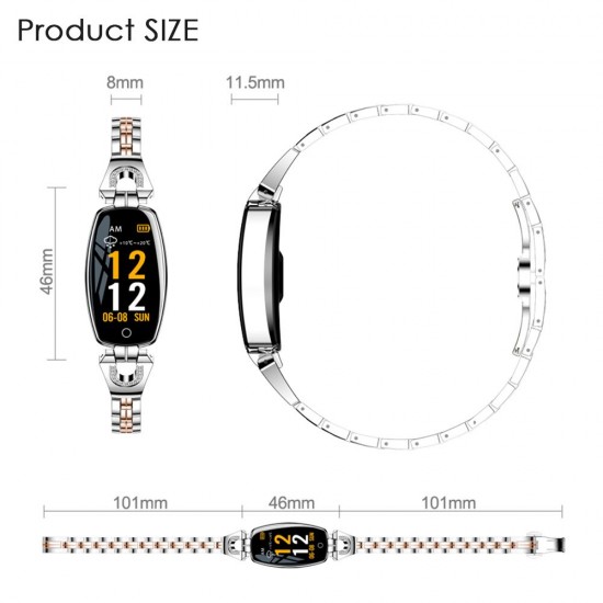 H8 Smart Bracelet Women Watch IP67 Waterproof Heart Rate Sleep Monitor Smart Band Blood Pressure Smart Watch Band for IOS Android Fitness bracelet H8 Smart Bracelet Women Watch IP67 Waterproof Heart Rate Sleep Monitor Smart Band Blood Pressure Smart Watch Band for IOS Android Fitness bracelet