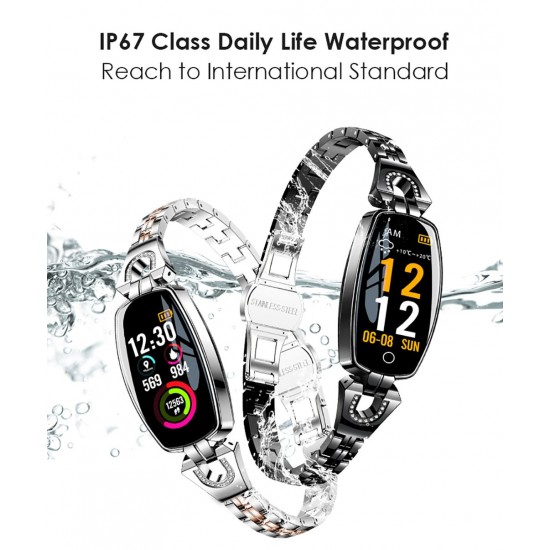 H8 Smart Bracelet Women Watch IP67 Waterproof Heart Rate Sleep Monitor Smart Band Blood Pressure Smart Watch Band for IOS Android Fitness bracelet H8 Smart Bracelet Women Watch IP67 Waterproof Heart Rate Sleep Monitor Smart Band Blood Pressure Smart Watch Band for IOS Android Fitness bracelet