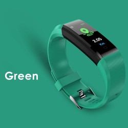 ID115plus Smart Bracelet 0.96inch TFT Screen 90mAh Heart Rate Blood Pressure Monitoring Calorie Fitness IP67 Waterproof BT Alarm Sports Wristwatch for Android / iOS