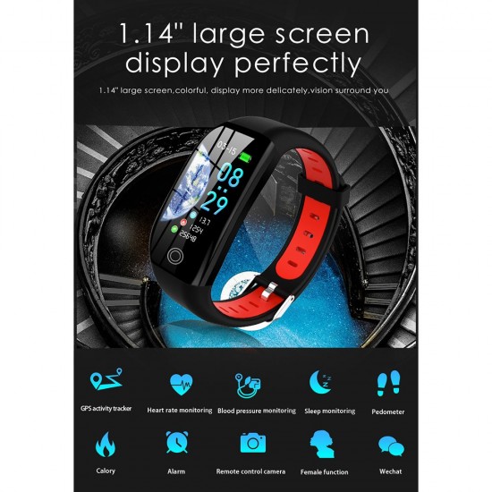 F21 Smart Bracelet 1.14-inch TFT Screen BT4.0 Smart Watch Heart Rate Blood Pressure Sleep Monitoring IP68 Waterproof Smart Timer Pedometer Calorie Fitness Alarm Camera Wristwatch Compatible with Android / iOS System F21 Smart Bracelet 1.14-inch TFT Screen BT4.0 Smart Watch Heart Rate Blood Pressure Sleep Monitoring IP68 Waterproof Smart Timer Pedometer Calorie Fitness Alarm Camera Wristwatch Compatible with Android / iOS System